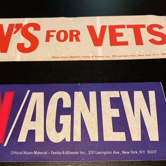 VTG 1968 Richard Nixon campaign stickers. See measurements. - Picture 5 of 11